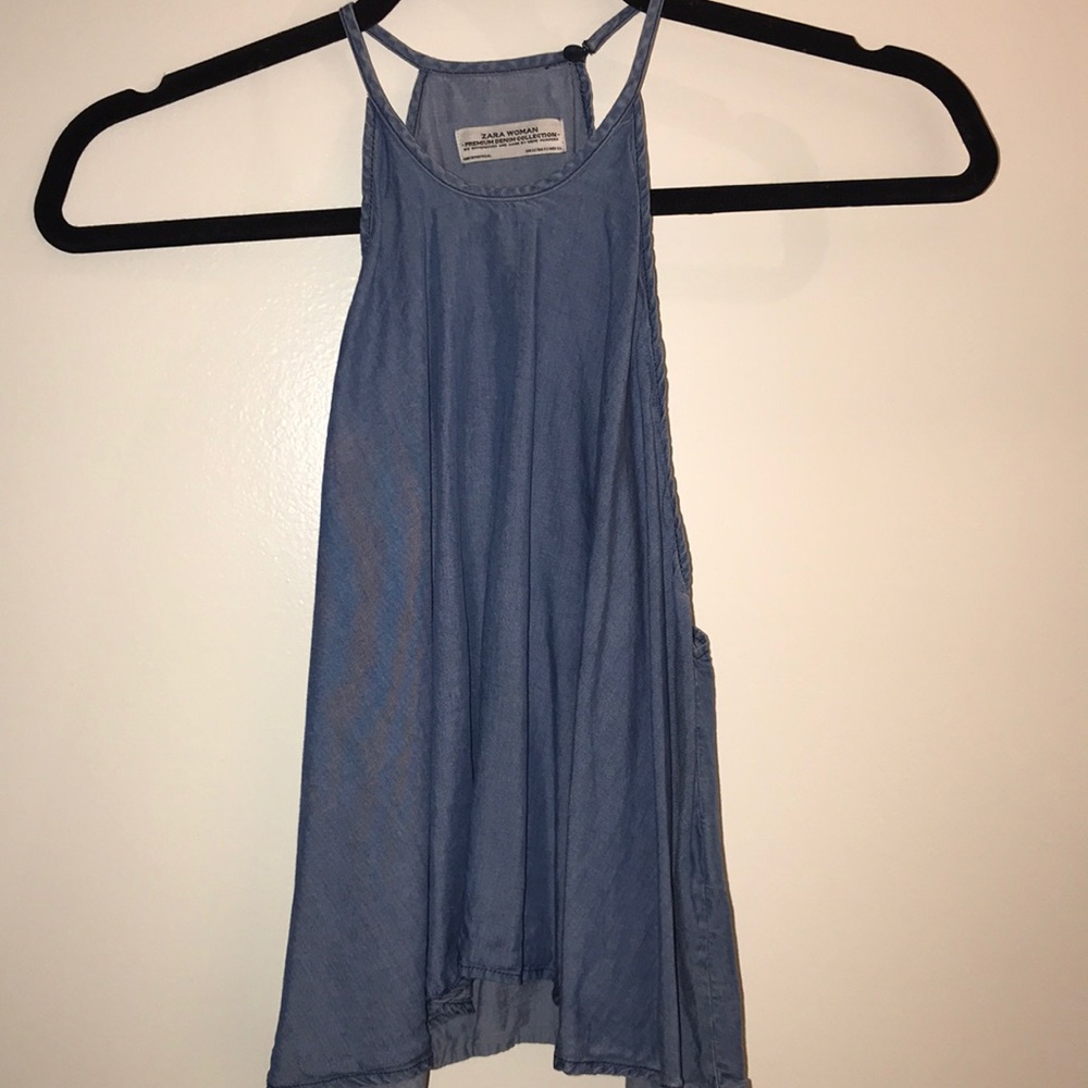 Zara denim crop top - Picture 2 of 4